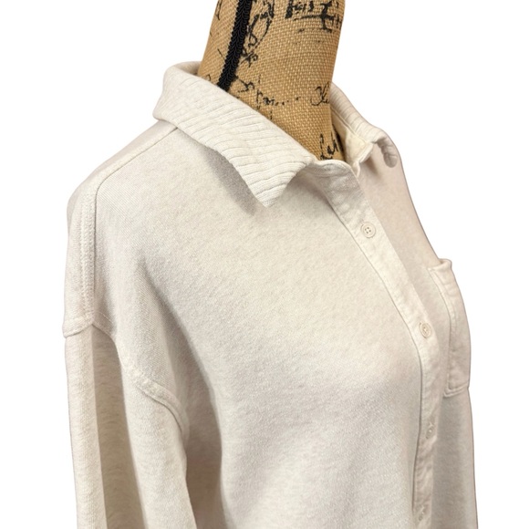 Aerie LumberJane Fleece Heather Frost Shirt Size Small - Picture 7 of 10